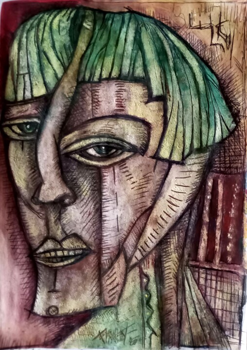 portrait 2020, 21 DECEMBRE 绘画, 11.7x8.3 in