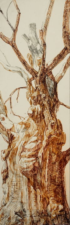 Arbre 1 Drawing, 15.4x5.1 in
