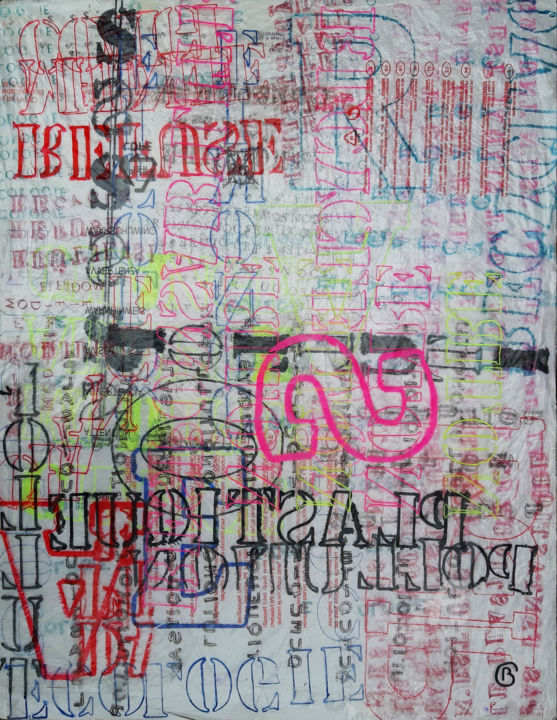 Collages titled "Recycle 3" by Christine Barone, Original Artwork, Collages