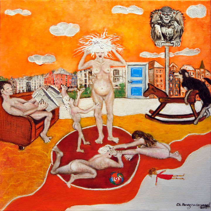 We are pregnant 绘画, 25.6x25.6 in