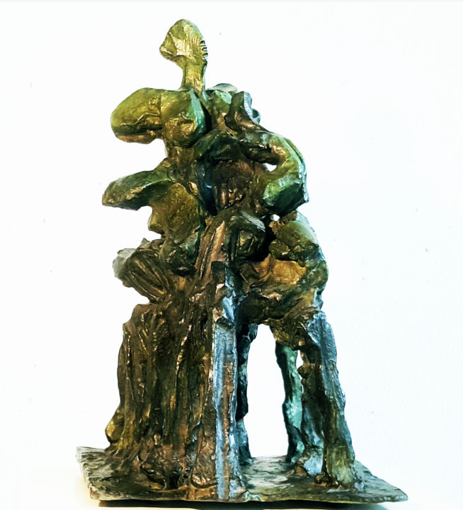 " BERYTHE ET PSYCHE " 雕塑, 13.8x8.3 in