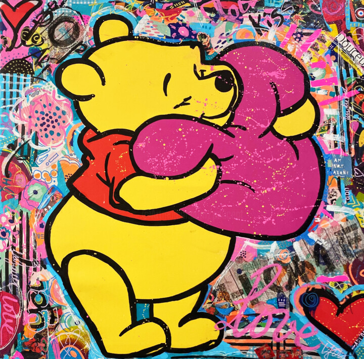 Pop winnie 绘画, 23.6x23.6 in