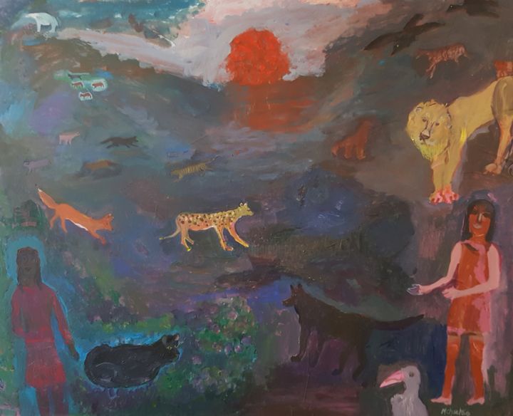 Pintura titulada "MANIERES D'ETRES VI…" por Mchartrie, Obra de arte original, Acrílico Montado en Panel de madera