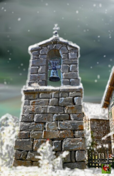 Clocher de neige des SAGNES  LOZERE