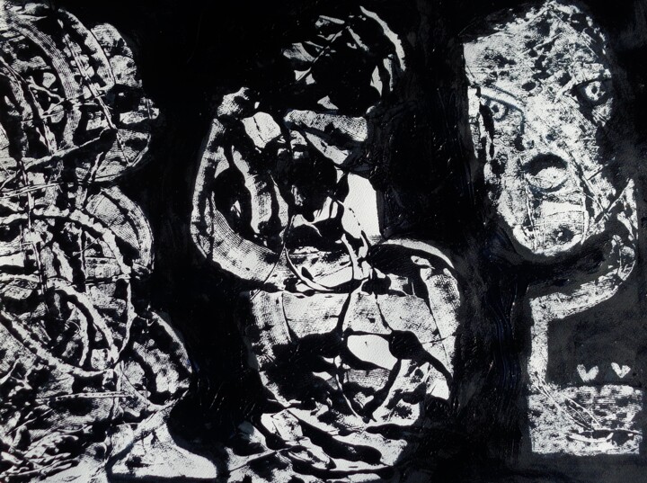 jalousie.. 绘画, 19.7x27.6 in