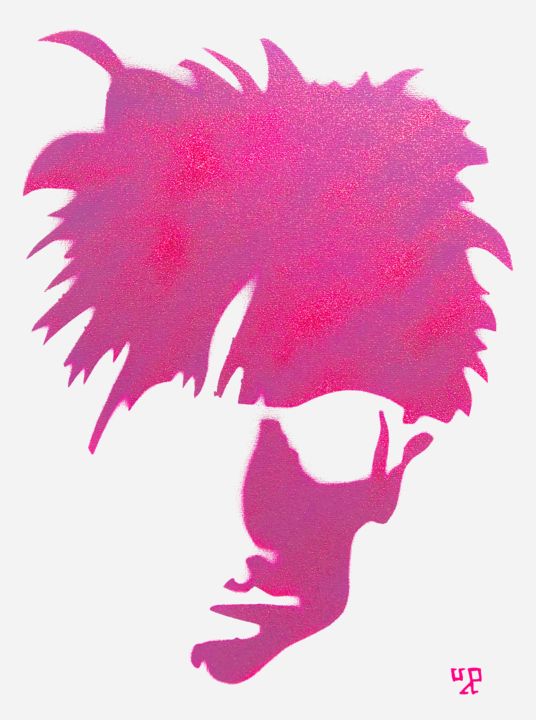 Spacing out with Warhol #3 绘画, 15.8x11.6 in