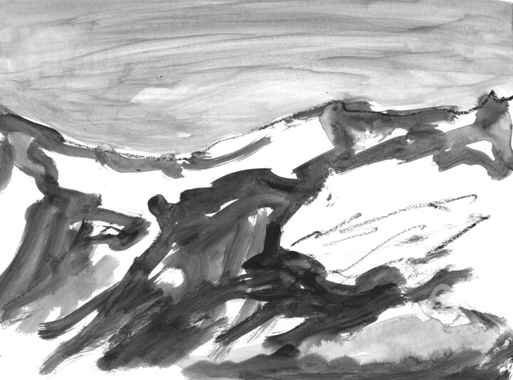 Mountains 006 绘画, 11.8x15.8 in