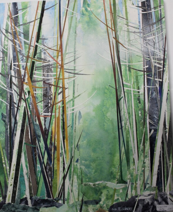 Clairière verte Collages, 19.7x15.8 in
