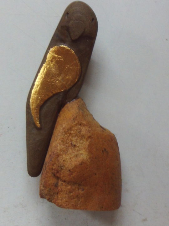 雕塑,  3.9x3.2 in 