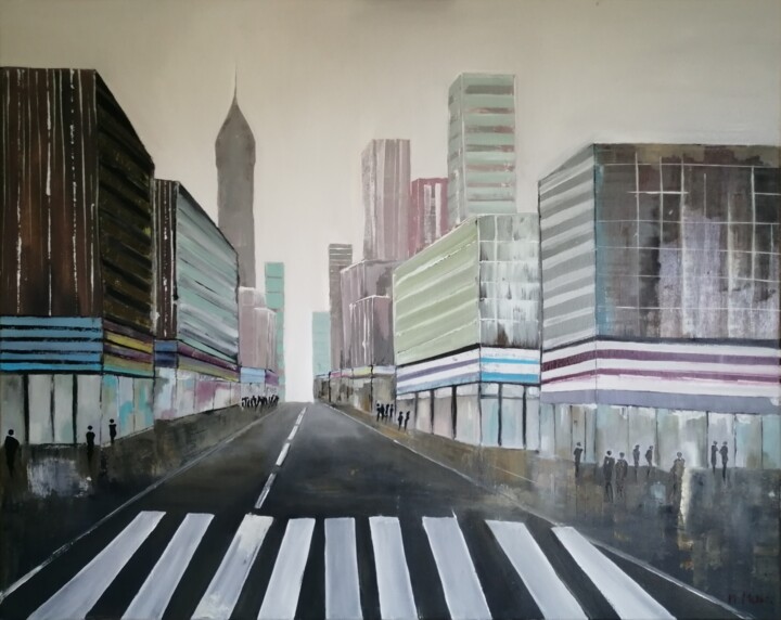 Big city life 绘画, 31.5x39.4 in