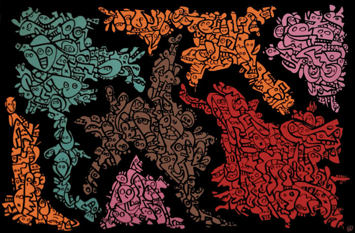 绘画,  29.5x45.3 in 