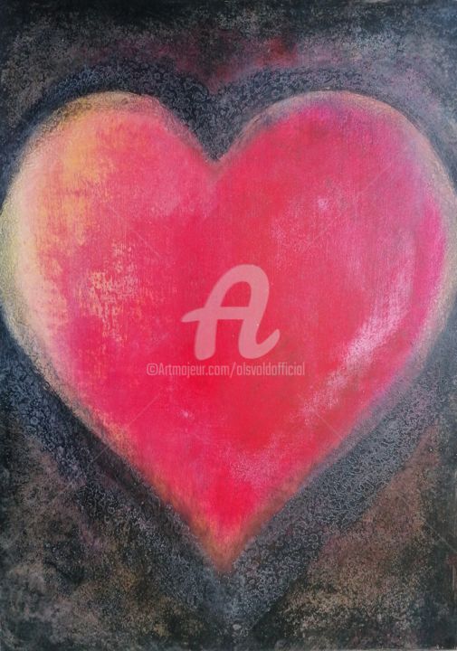 Painting titled "HE's in your heart…" by Ol'Svol'D, Original Artwork, Oil