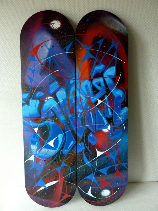 Skate dyptique 雕塑, 30.7x15.8 in