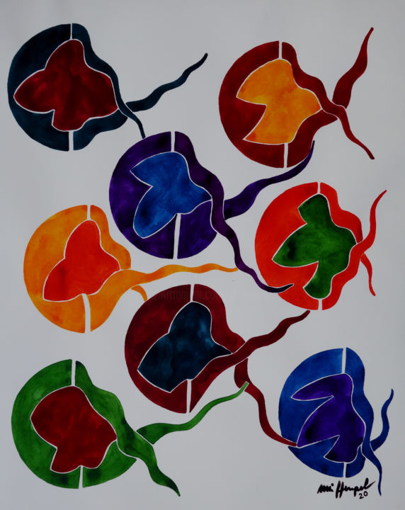 Ohne Titel 74 绘画, 23.6x19.7 in