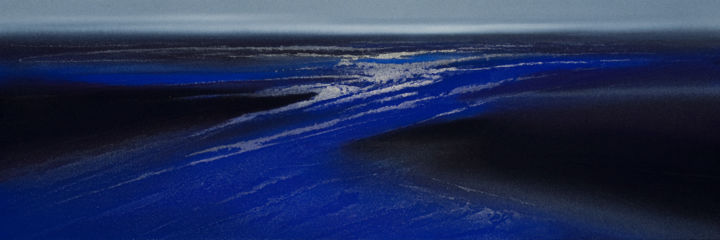 Malerei mit dem Titel "Senderos en el Agua…" von Ildefonso Aguilar, Original-Kunstwerk, Pigmente
