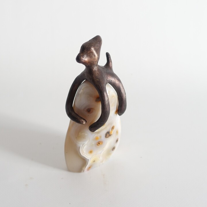 Chat-poulpe 雕塑, 5.9x3.2 in