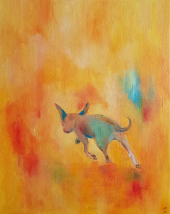 Il est temps de partir, mais on se reverra! 绘画, 19.7x15.8 in