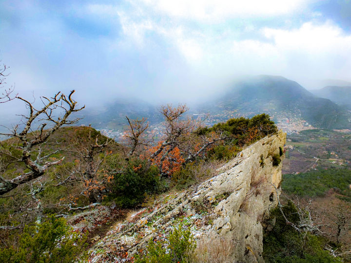 Photography titled "Vue sur Nyons, Drôm…" by Josić Photographie, Original Artwork, Manipulated Photography