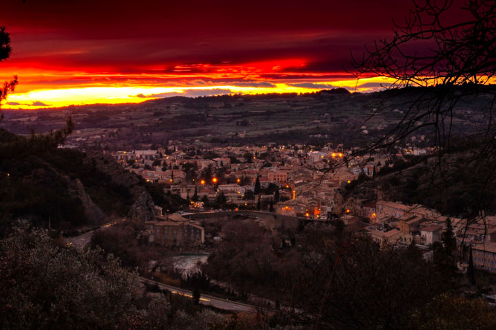Photography titled "Couché de soleil en…" by Josić Photographie, Original Artwork, Manipulated Photography