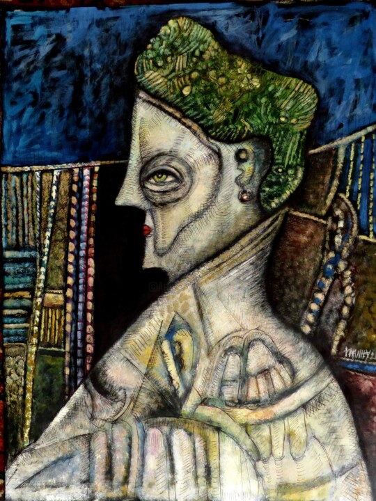 "PROFIL 2021" 绘画, 25.6x19.7 in