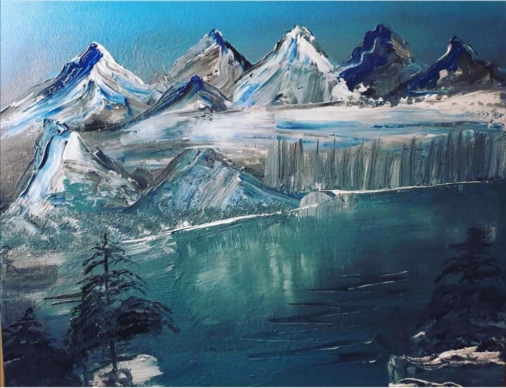 绘画 标题为“Ice” 由Pascal Jung, 原创艺术品, 油