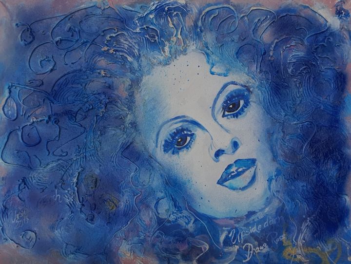 Painting titled "Upside down and Dia…" by Ursula Gnech, Original Artwork, Acrylic