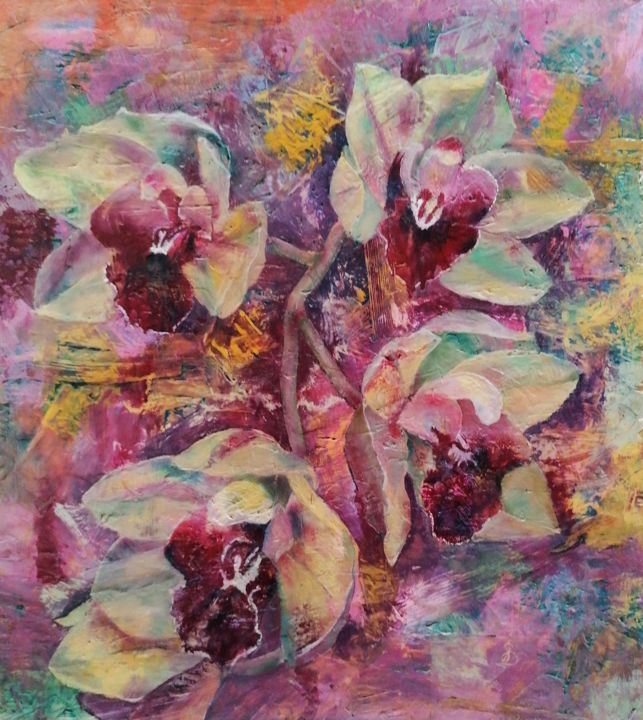 Orchid I. 绘画, 21.7x19.7 in