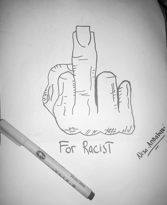 f for racist 图画