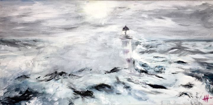 Le phare. 绘画, 7.9x15.8 in