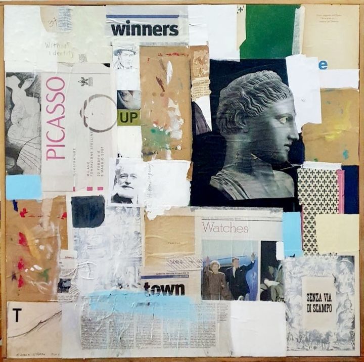 Peinture intitulée "Without Identity" par Andrea Sterpa, Œuvre d'art originale, Collages