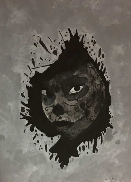 La muerte de pique 绘画, 15.8x11.8 in