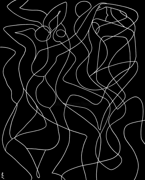 Chaotic dance 绘画, 19.7x15.8 in