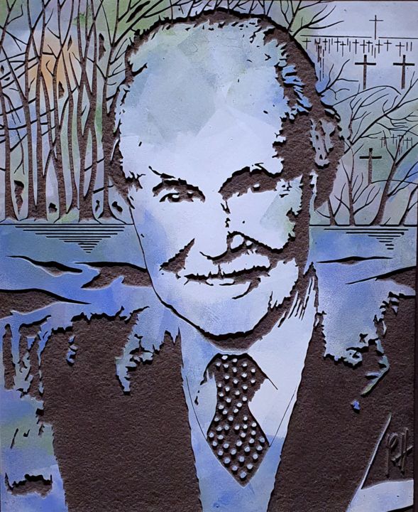 " Maurice Genevoix" 印花与版画, 22.6x18.7 in