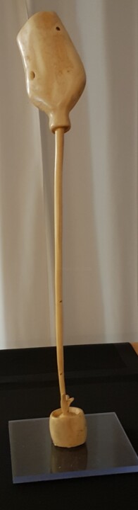 Scultura intitolato "Boire" da Max Bernard, Opera d'arte originale, Legno