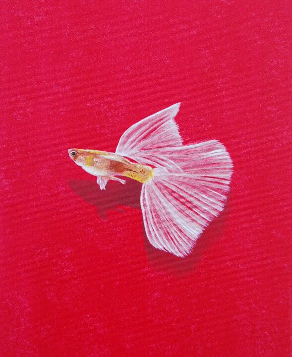 Golden fish red 绘画, 15.8x11.8 in
