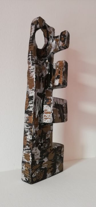 Sculptuur getiteld "Q4NAB" door Ivan Fabani, Origineel Kunstwerk, Hout