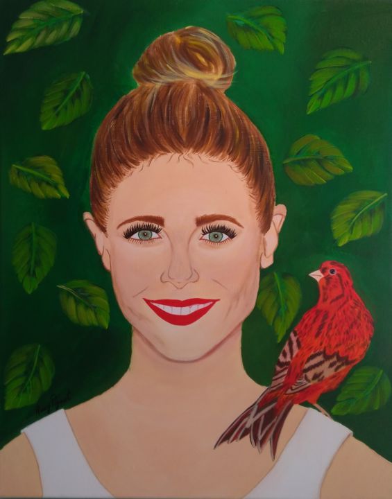 "La belle et l'oisea…" başlıklı Tablo Rosy Pignot tarafından, Orijinal sanat, Akrilik