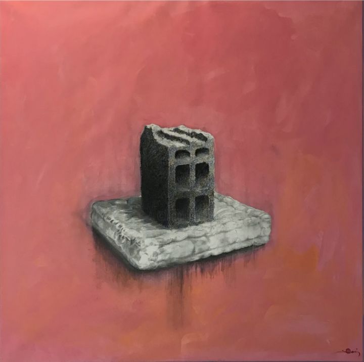 Drawing titled "[ triste entropie ]°" by Georges Paumier, Original Artwork, Charcoal