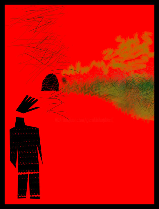 The Man With A Hand For A Head 数字艺术