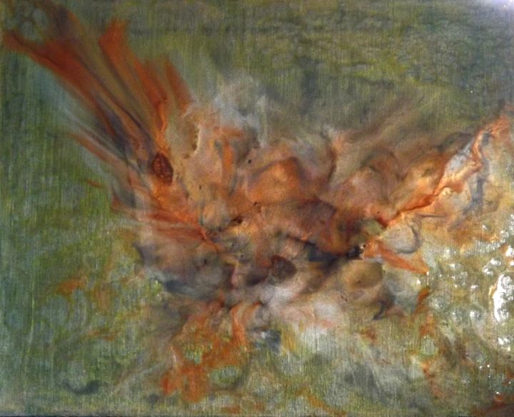 "Sémélé" 绘画, 15.8x19.7 in