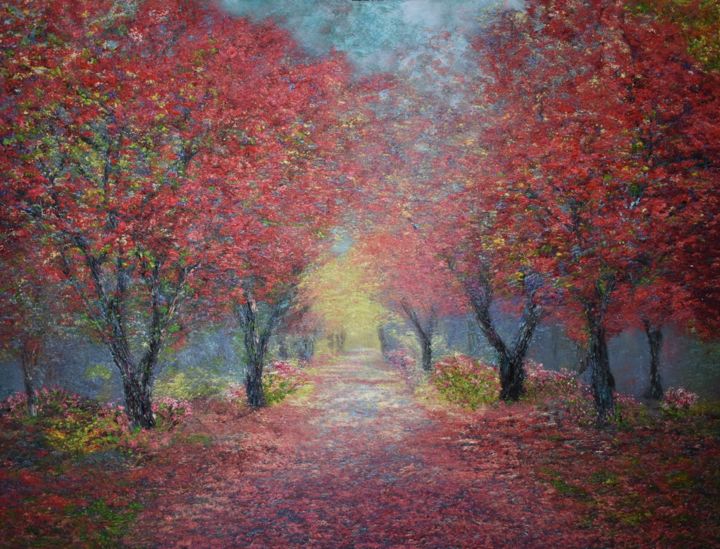 Autumnal Plume Painting, 36x48 in