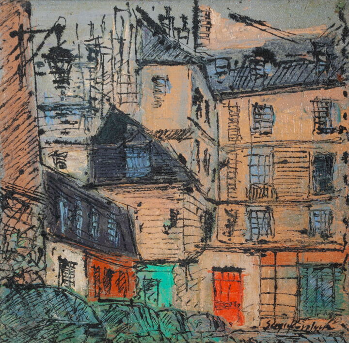 Parisian cosiness 绘画, 29.5x29.5 in