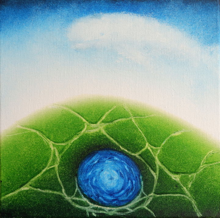 lake for the whale 绘画, 9.8x9.8 in