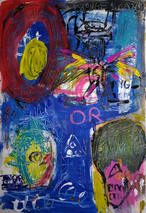 Don't dream is not and 絵画, 28.7x19.7 in