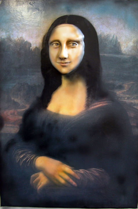 Painting titled "mona" by Ken Overman, Original Artwork, Acrylic