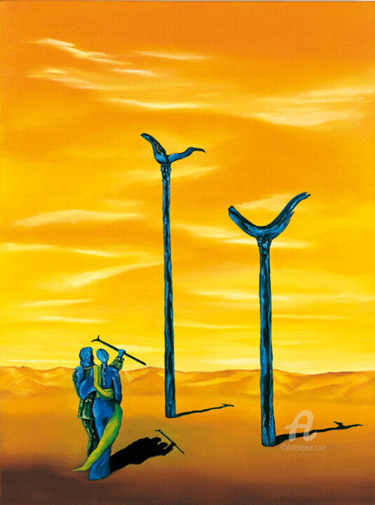Aufbruch zu einer unerklärlichen Erscheinung 绘画, 31.5x23.6 in
