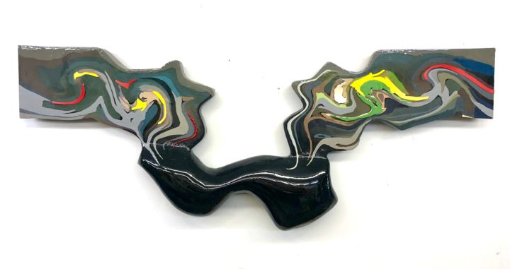 Painting titled "Wind Scarf" by Ken Overman, Original Artwork, Acrylic