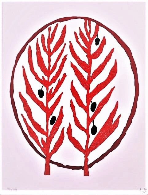 Branche d'olivier de Louise BOURGEOIS Printmaking, 15.8x11.8 in