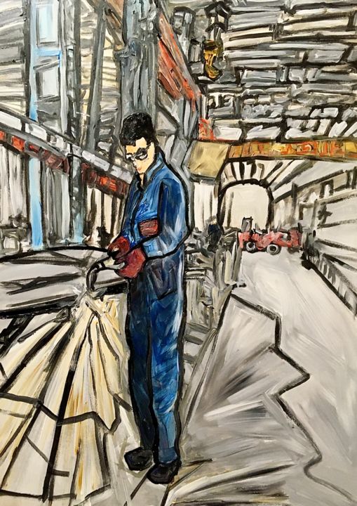 Predisporre il taglio 绘画, 39.4x27.6 in