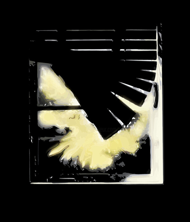 Painting titled "Tresspass" by Ken Overman, Original Artwork, Acrylic Mounted on Other rigid panel